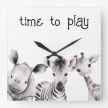 Kids Personlig Safari Theme Clock