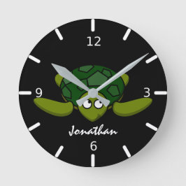 Kids Personlig Sea Turtle Rund Klocka