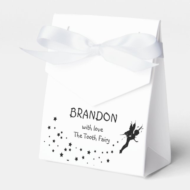 Kids Personlig Stars Tooth Fairy Trebox Presentaskar (Framsidan Sidan)