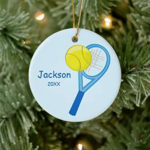 Kids Personlig Tennis Keepsaké Julgransprydnad Keramik