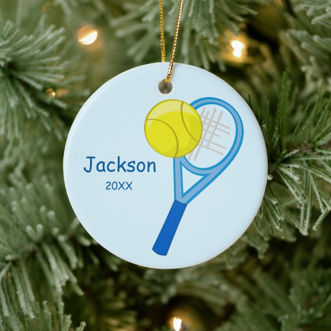 Kids Personlig Tennis Keepsaké Julgransprydnad Keramik (Träd)