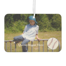 Kids Photo Baseball Quote Namn Luft Freshener