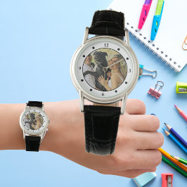 Kids PHOTO NAMN Watch - Pet | Vänner | Familj Armbandsur