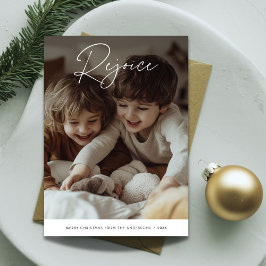 Kids Photo Rejoice Religiösa jul Biblical Julkort