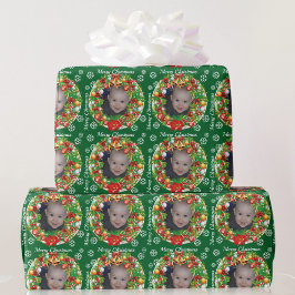 Kids Photo Template Julgran Ornament Baby Presentpapper