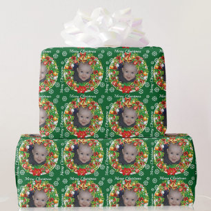 Kids Photo Template Julgran Ornament Baby Presentpapper