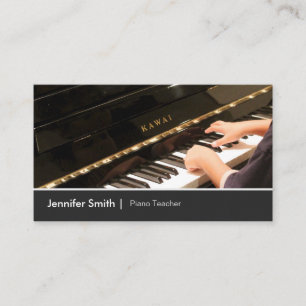 Kids Piano Lessons - Piano Teacher / Instructor Visitkort