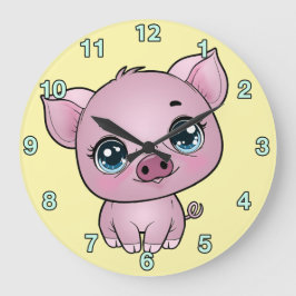 Kids Piglet Wall Clock Stor Klocka