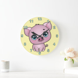 Kids Piglet Wall Clock Stor Klocka