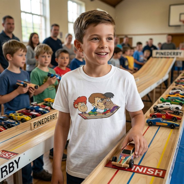 Kids Pinewood Derby Car Tävling T Shirt (Skapare uppladdad)