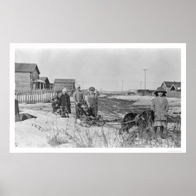 Kids Play i Nome, Alaska 1914 Poster (Framsidan)