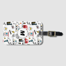 Kids Playful Transport Pattern  Bagagebricka