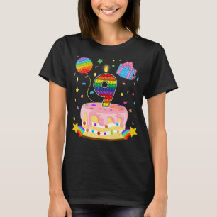 Kids Pop Den 9:e födelsedagstårtan Girls Boys 9 år T Shirt