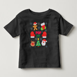 Kids Pop It Jul Bubble Tomte Ren  T Shirt