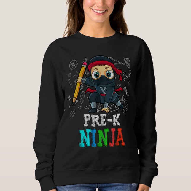 Kids Pre K Back to school Ninja Boys T Shirt (Framsida)