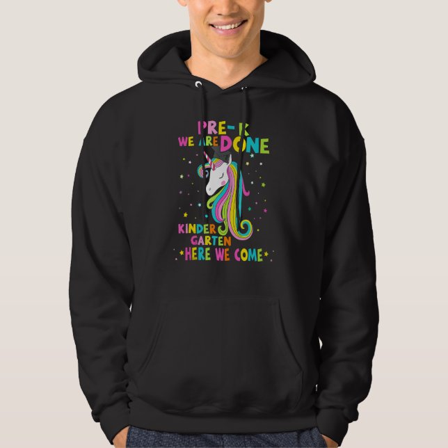 Kids Pre K Studenten Magic Unicorn Kindergarten Hoodie (Framsida)