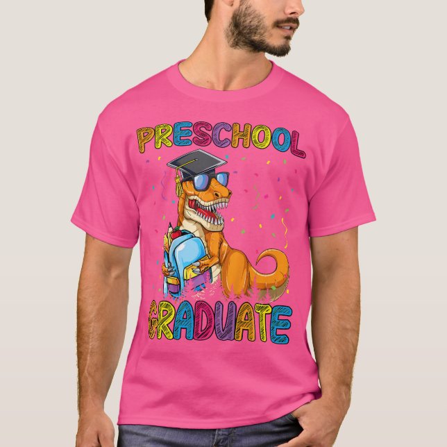 Kids Preschool Graduate Dinosaur Trex Preschool Gr T Shirt (Framsida)