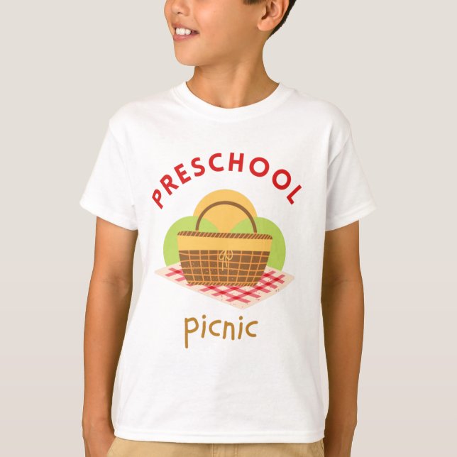 Kids Preschool Picnic T-shirt (Framsida)