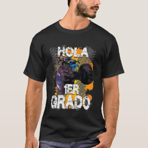 Kids Primer Dia De Escuela Nino Spain 1 Grado Mo T Shirt