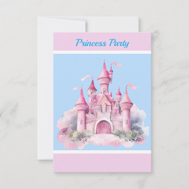 Kids Princess Party tackkort Tack Kort (Framsida)