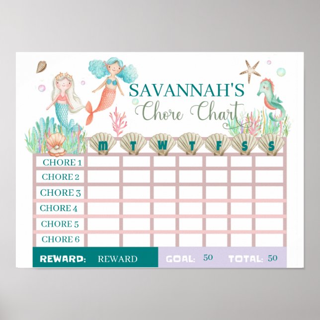 KIDS PRINTABLES, KIDS CHORE CHART, BEHAVIMUNCHAR POSTER (Framsidan)