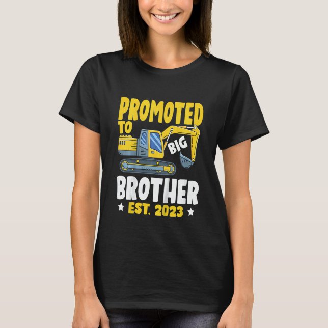 Kids Promoted to Big Bro 2023 Leveled up to Big Br T Shirt (Framsida)
