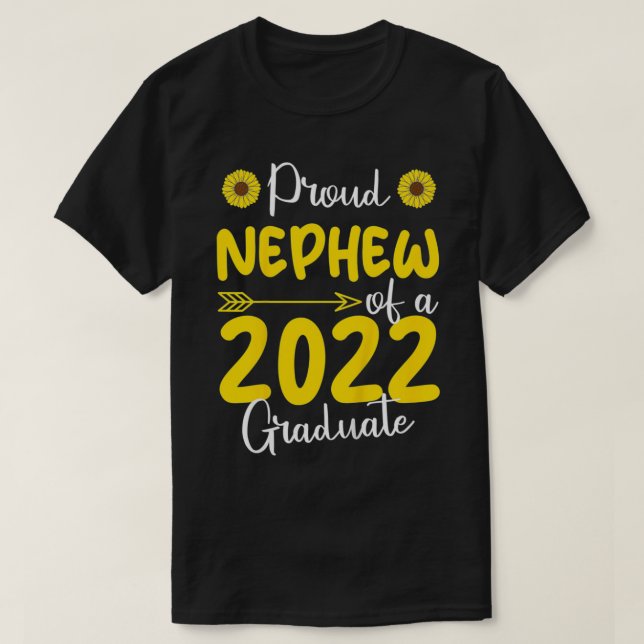 Kids Proud Nephew Of A 2022 Graduate Graduation Fa T Shirt (Design framsida)