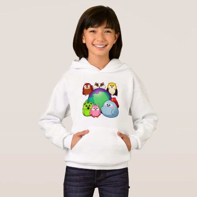 Kids Pullover Hoodie T Shirt (Hel framsida)