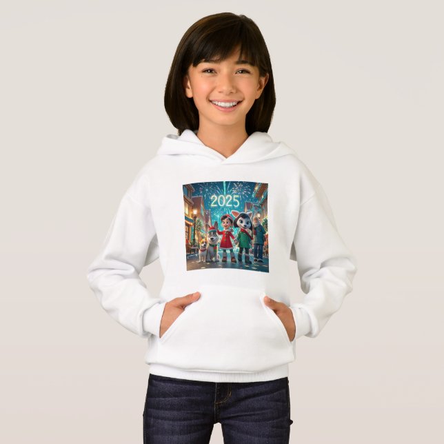 Kids Pullover Hoodie T Shirt (Hel framsida)