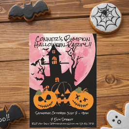 Kids Pumpkin Halloween fest Inbjudningar