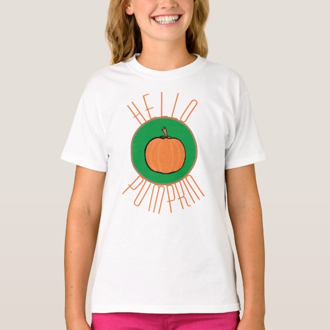 Kids pumpkin/Halloween T Shirt (Framsida)