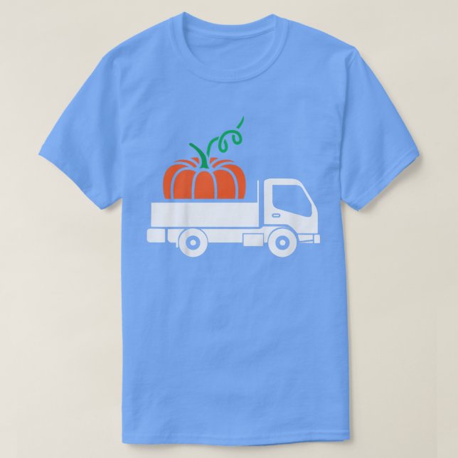 Kids Pumpkin Lastbil Lazy Halloween Costume Coola  T Shirt (Design framsida)