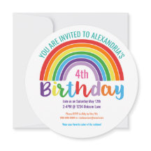 Kids Rainbow Födelsedagsfest Colorful Söt Girls