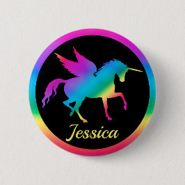Kids Rainbow Gradient Unicorn Silhouette Knapp