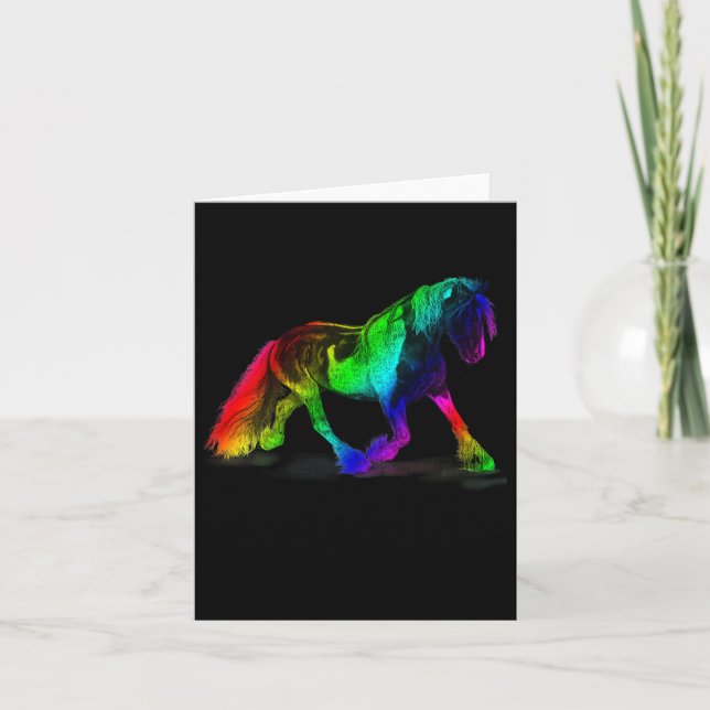 Kids Rainbow Horse  Esquireian T S Kort (Framsida)