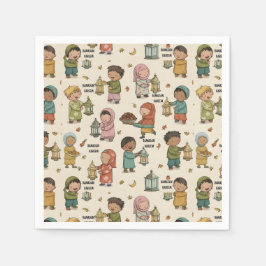 Kids Ramadan Kareem Napkins – Islamic Party Pappersservett
