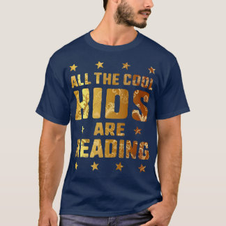 Kids Reading Golden Books Lover Girls Bookworm Lib T Shirt