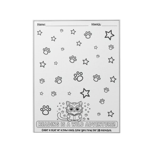 Kids Reading Log, Homeschool Reading Books Anteckningsblock (Roterad)