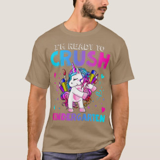 Kids Ready To Crush Kindergarten Flossing Unicorn T Shirt