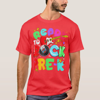 Kids Ready To Rock Pre-K Guitar Back To School Boy T Shirt