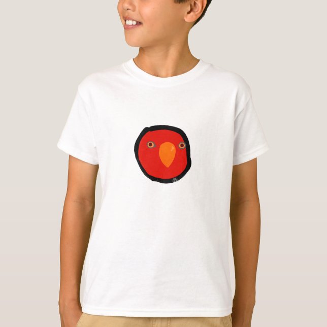 KIDS Red birb ’GUMI’ T Shirt (Framsida)