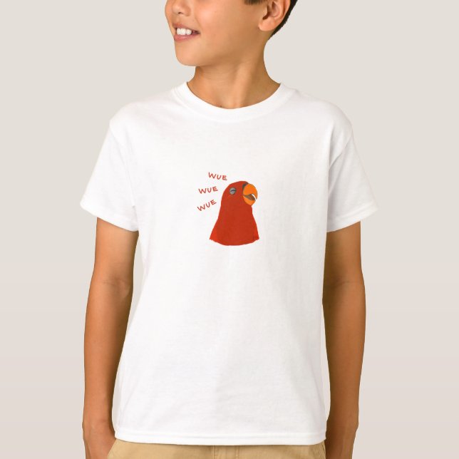 KIDS Red Birb "GUMI" wuewue.. T Shirt (Framsida)