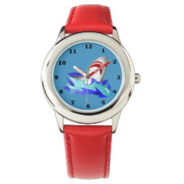Kids Red Shark Watch Armbandsur