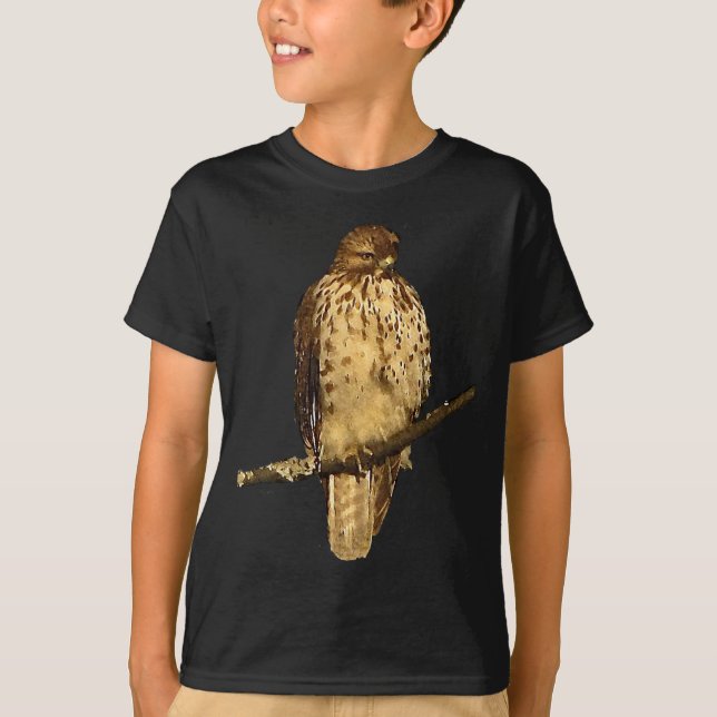 Kids Red Tails Hawk Tee Shirt (Framsida)