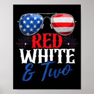 Kids Red White och två fjärde juli-Födelsedagsfest Poster