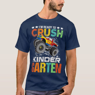 Kids Redo till Crush Kindergarten Monster Lastbil  T Shirt