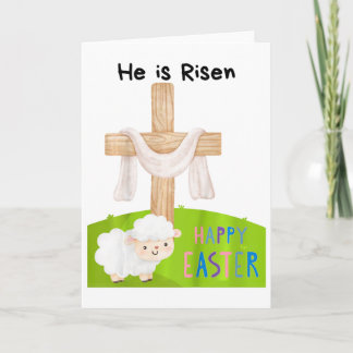 Kids Religious Easter Toddler he Is Risen' Cross A Kort