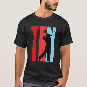 Kids Retro Färg Boys 4th Golf Birthday Golfing G T Shirt