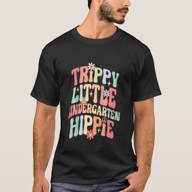 Kids Retro Kindergarten Trippie Little Hippy Kids T Shirt (Framsida)