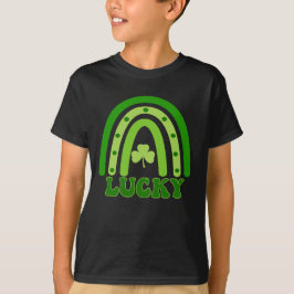 Kids Retro Lucky Rainbow St. Patrick’s T Shirt